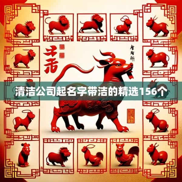 清洁公司起名字带洁的精选156个