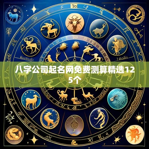 八字公司起名网免费测算精选125个