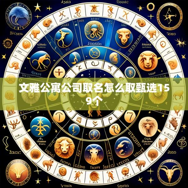 文雅公寓公司取名怎么取甄选159个