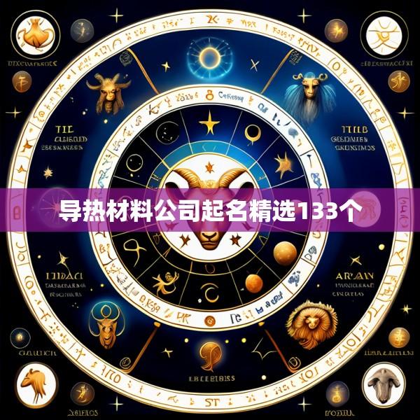 导热材料公司起名精选133个